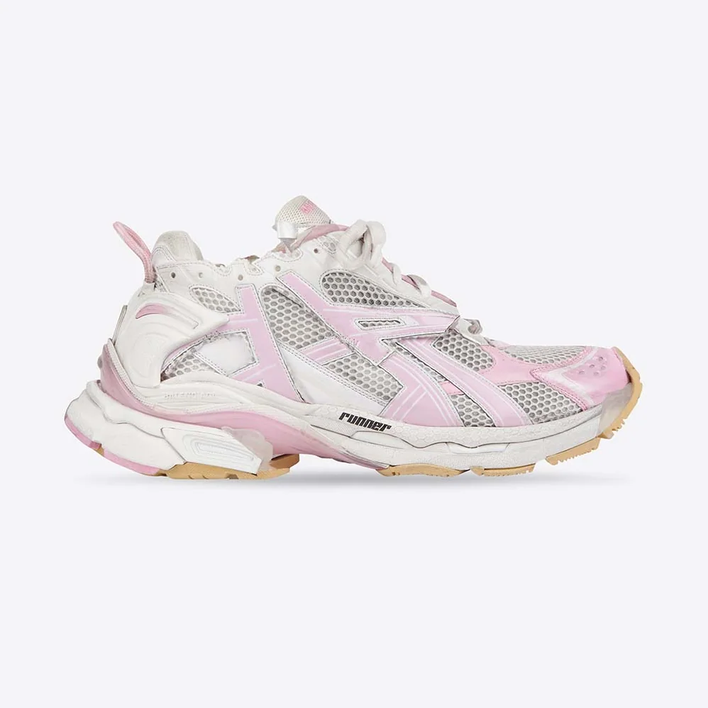 Balenciaga Runner Sneaker in White Mesh and Nylon for Women