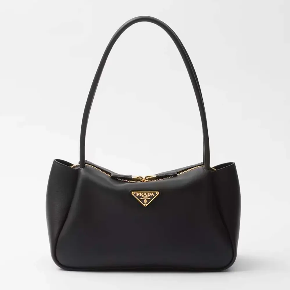 Prada Darling Medium Leather Shoulder Bag for Women in Black Prada Darling Medium Leather Shoulder Bag for Women in Black