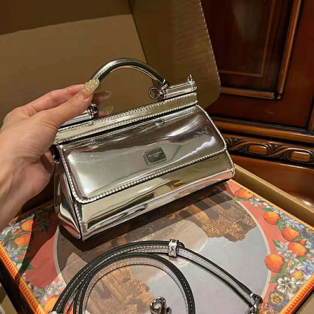Dolce Gabbana D&G Small Sicily Handbag for Women in Silver