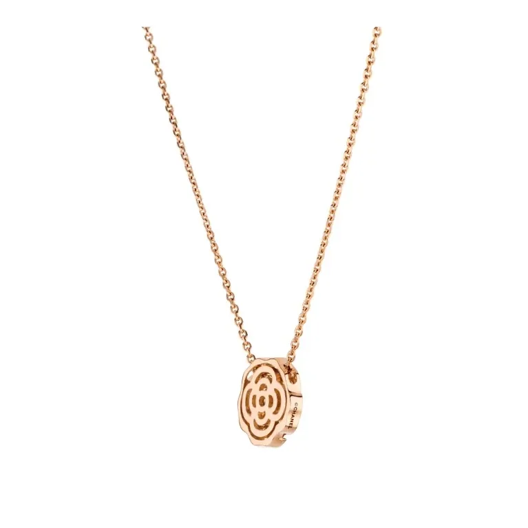 Chanel Extrait De Camélia Necklace Rose Gold Chanel Extrait De Camélia Necklace Rose Gold