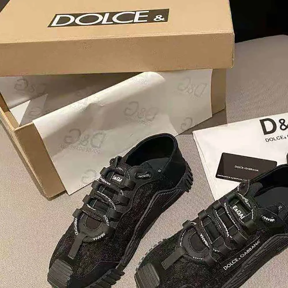 Dolce Gabbana D&G Ns1 Slip on Sneakers in Mixed Materials for Women Dolce Gabbana D&G Ns1 Slip on Sneakers in Mixed Materials for Women