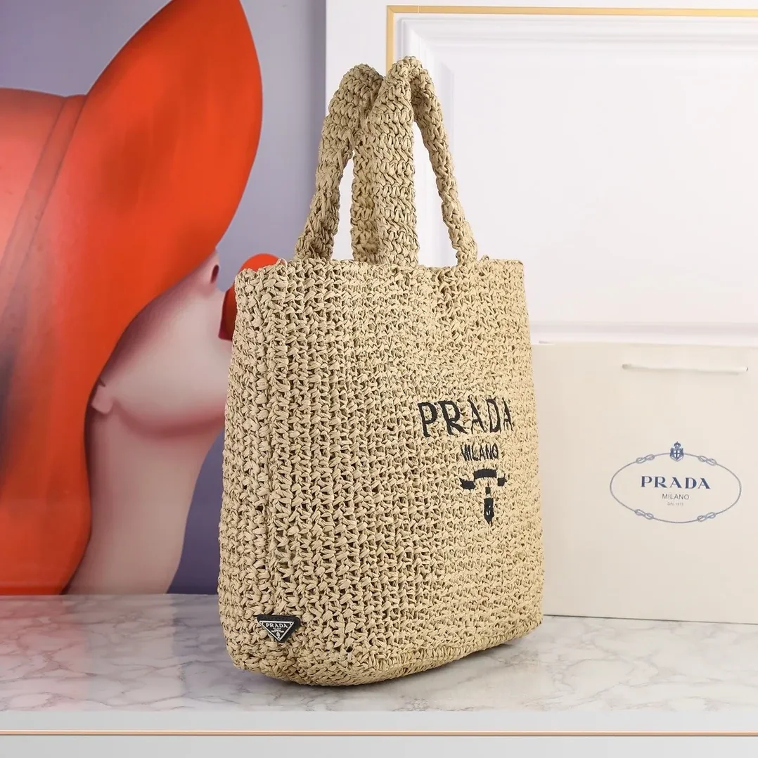 Prada Crochet Tote Bag / Beige 1BG392_2A2T_F0018_V_OOL