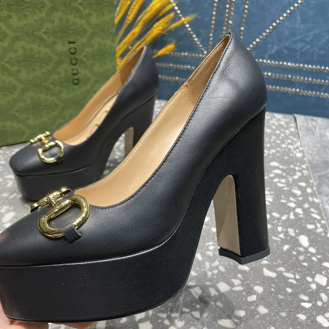 Gucci High Heel Pump With Horsebit Black Gucci High Heel Pump With Horsebit Black