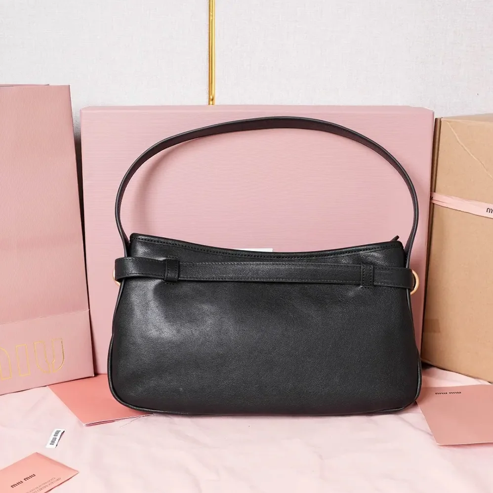 Miu Miu Aventure Nappa Leather Bag for Women in Black Miu Miu Aventure Nappa Leather Bag for Women in Black