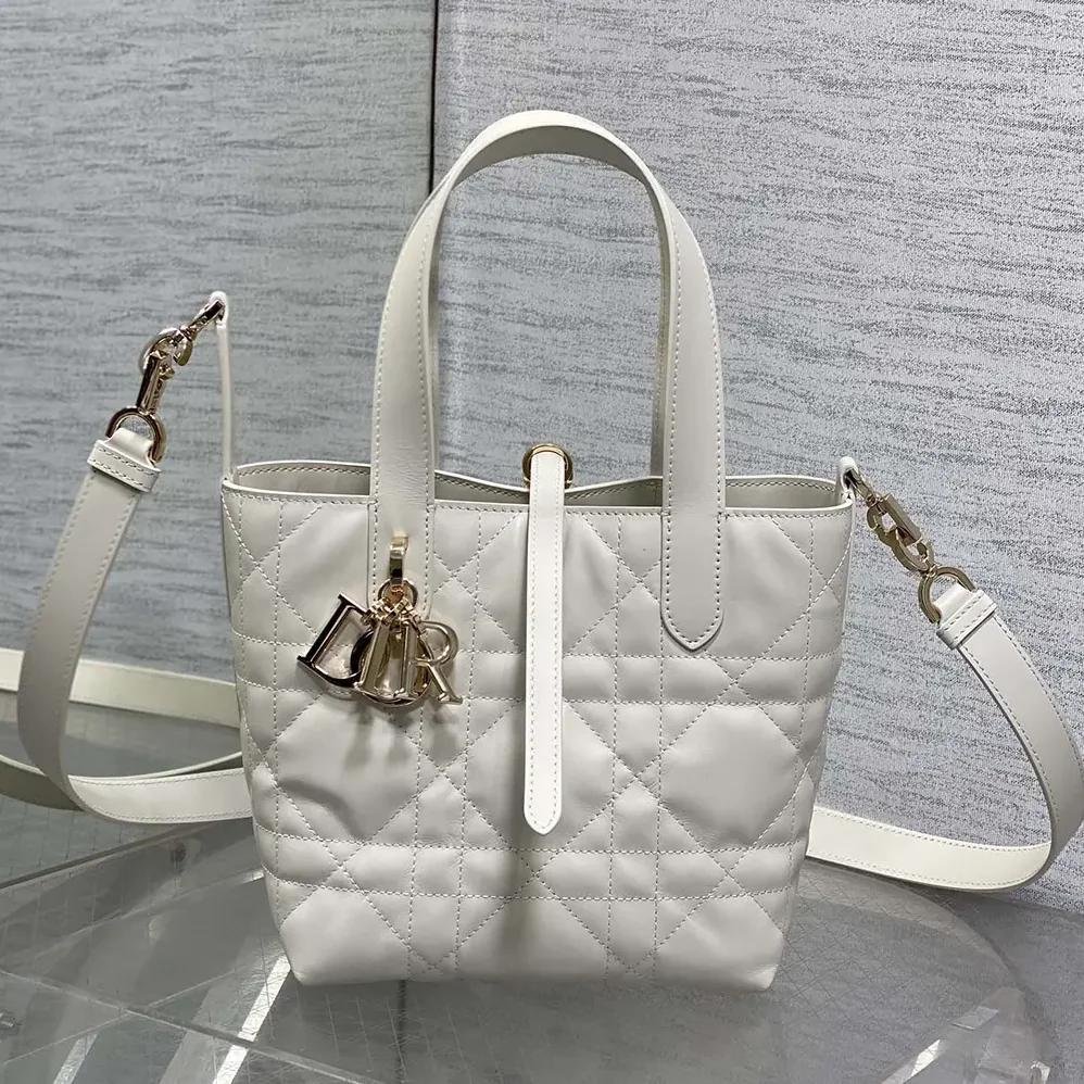 Dior Small Dior Toujours Vertical Tote Bag Latte Macrocannage Calfskin for Women Dior Small Dior Toujours Vertical Tote Bag Latte Macrocannage Calfskin for Women