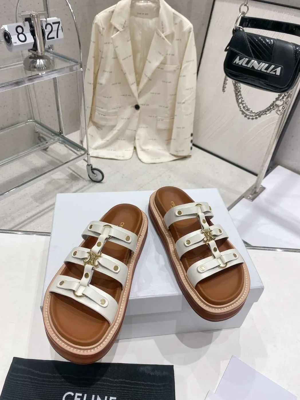 Celine Slides Tippi White