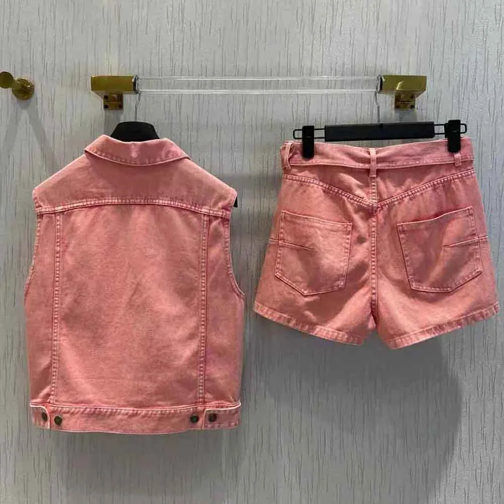Dior Shorts Pink Cotton Denim for Women