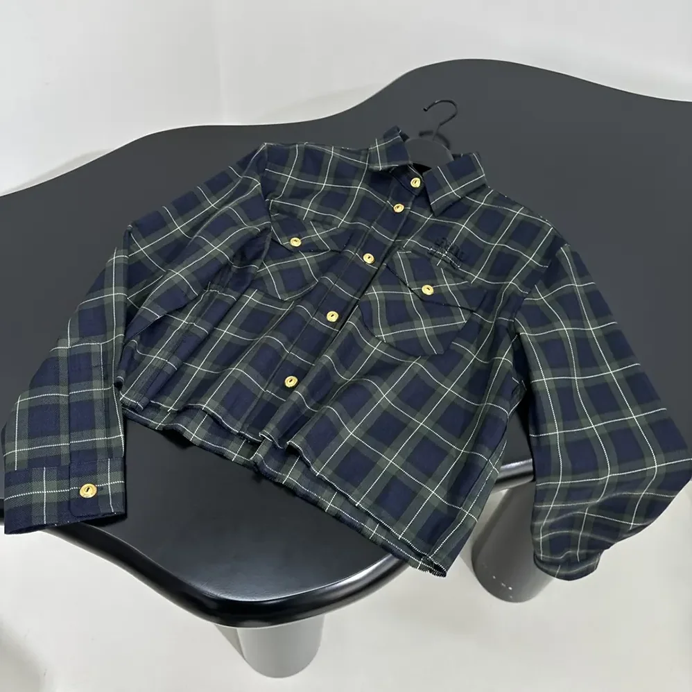 Miu Miu Plaid Shirt with Embroidered logo for Women Miu Miu Plaid Shirt with Embroidered logo for Women