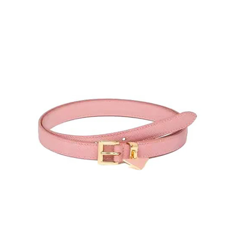 Prada Saffiano Leather Belt for Women in Pink