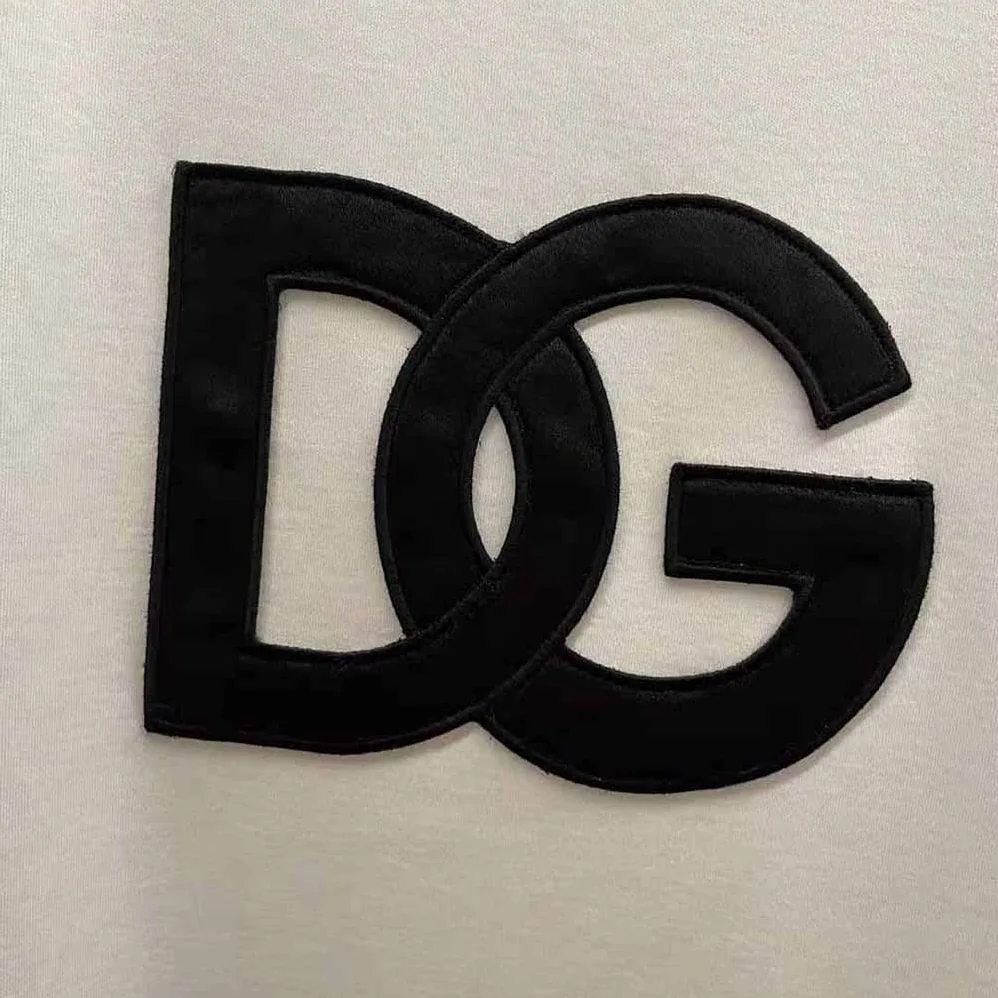 Dolce Gabbana D&G Lnterlock T-shirt with Satin DG Patch for Women