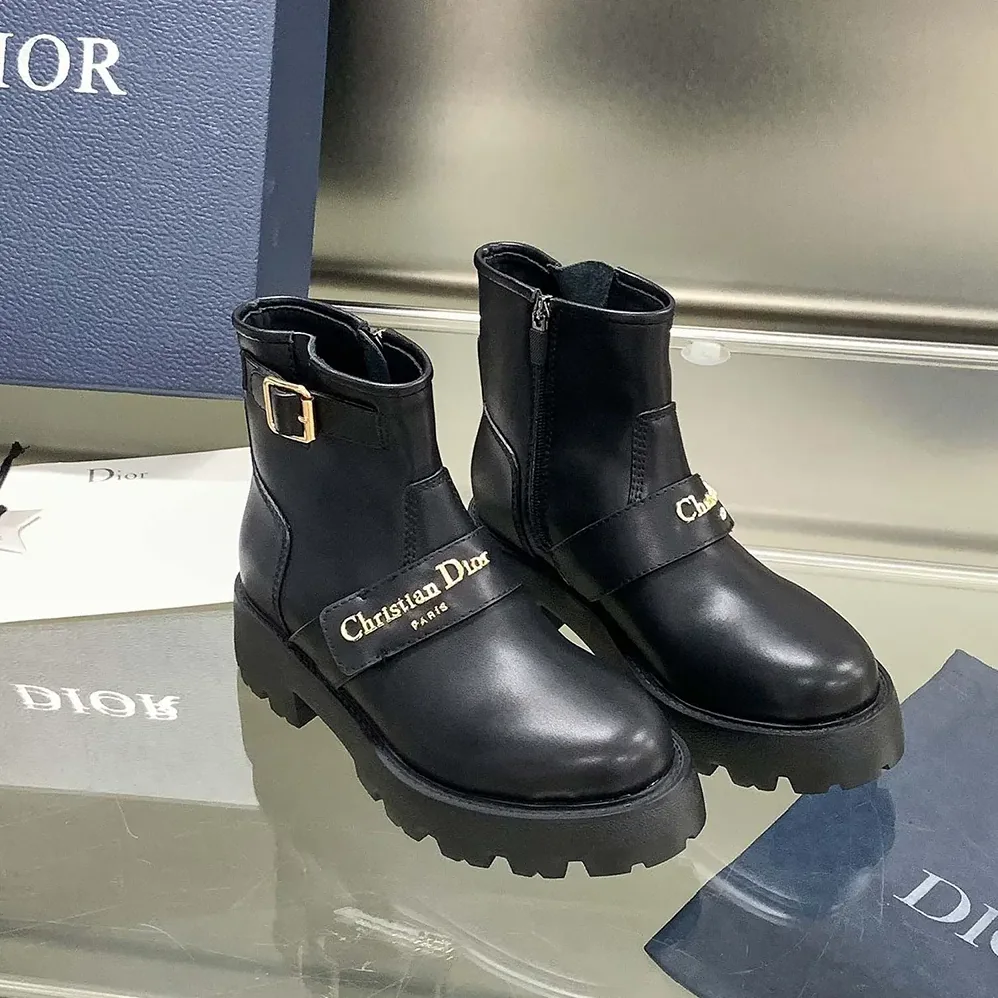 Dior D-Quest Ankle Boot Black Calfskin for Women Dior D-Quest Ankle Boot Black Calfskin for Women