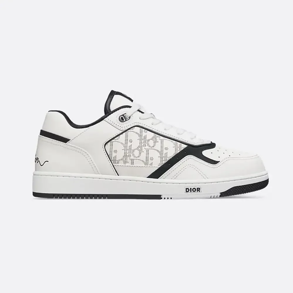 Dior B27 Uptown Low-Top Sneaker White and Black Smooth Calfskin H069 for Unisex
