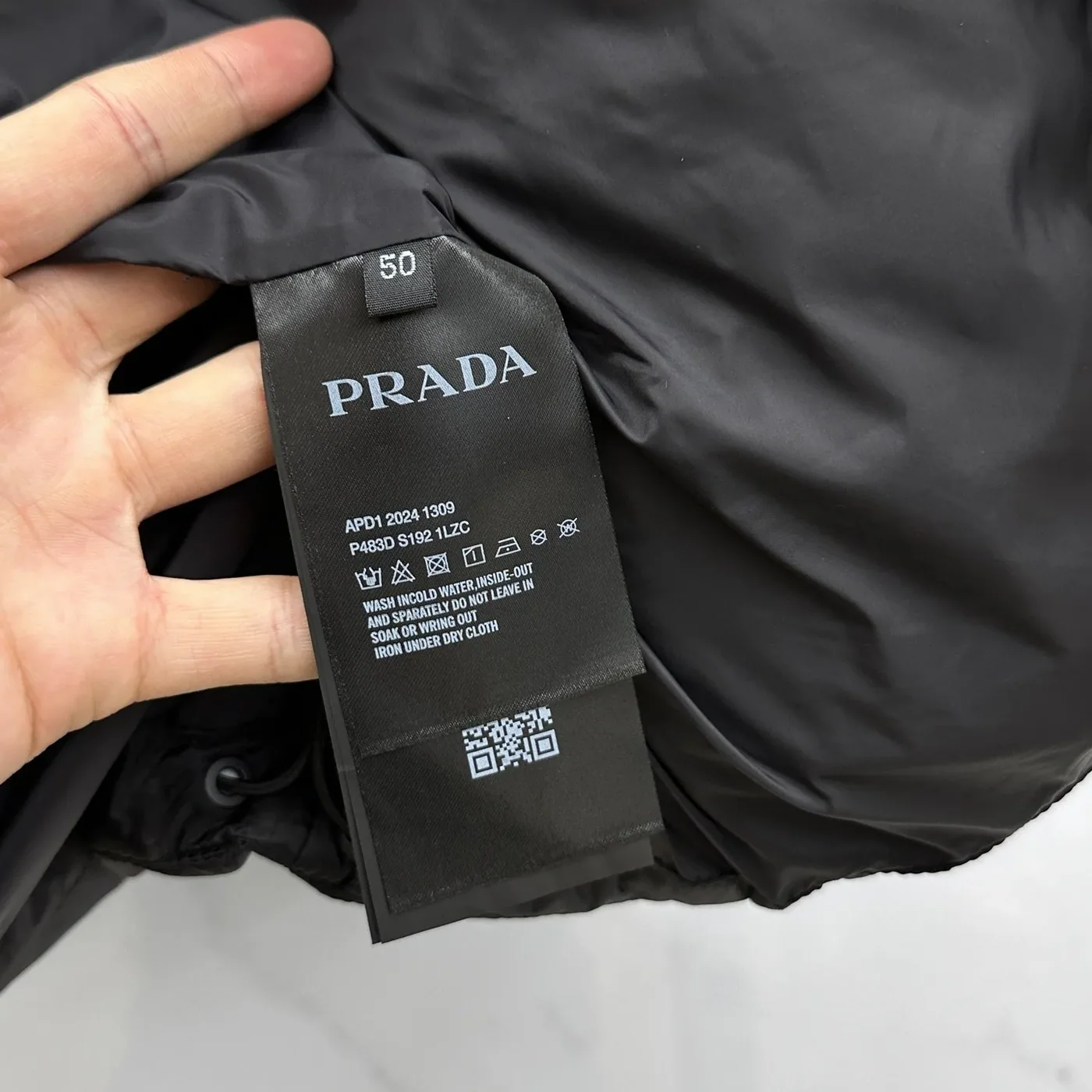 Prada ReNylon Hooded Down Puffer Jacket Black Prada ReNylon Hooded Down Puffer Jacket Black