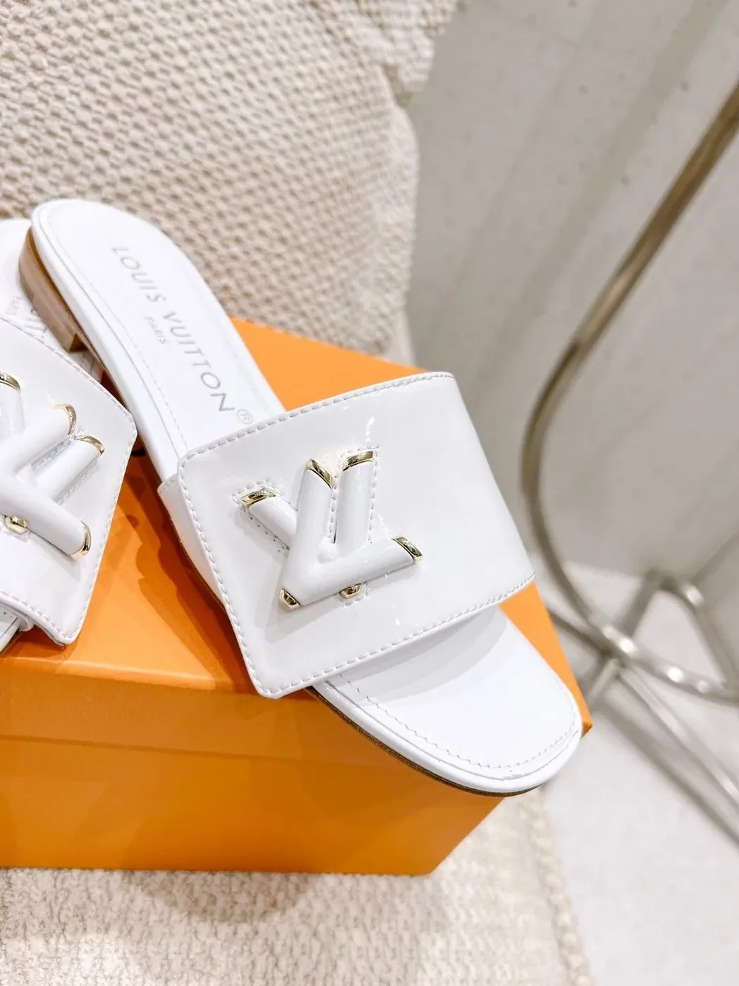 Louis Vuitton Shake Flat Mule White