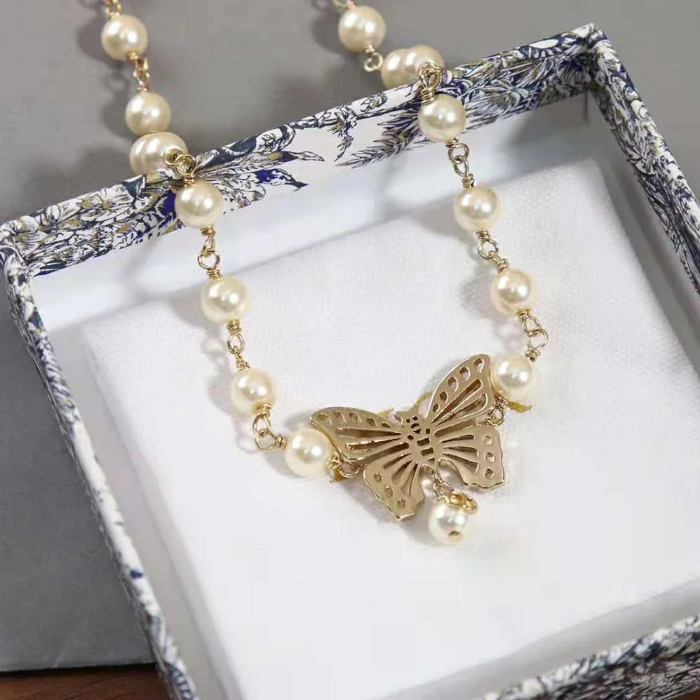 Dior Métamorphose Choker Gold-Finish Metal and White Resin Pearls for Women