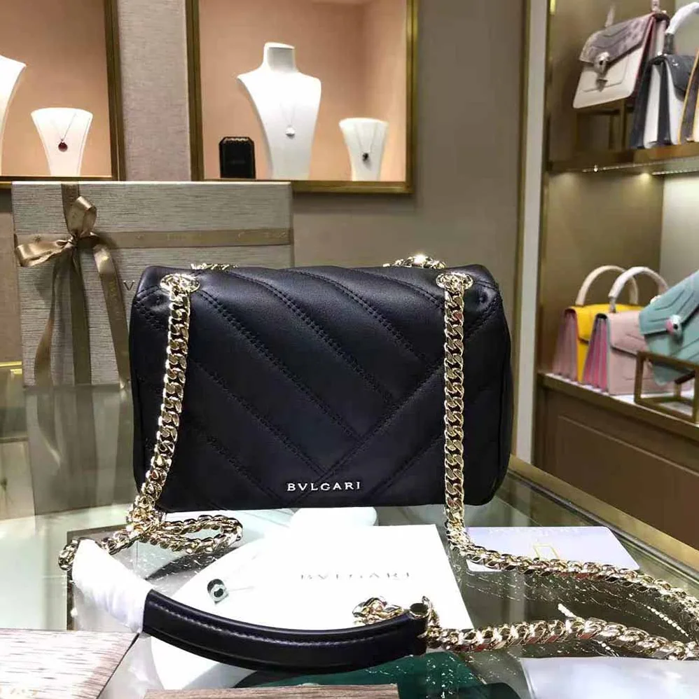 Bvlgari Serpenti Cabochon Shoulder Bag for Women in Black Bvlgari Serpenti Cabochon Shoulder Bag for Women in Black