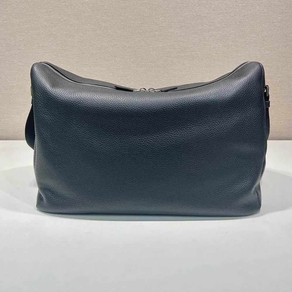 Prada Leather Shoulder Bag for Men in Black Prada Leather Shoulder Bag for Men in Black