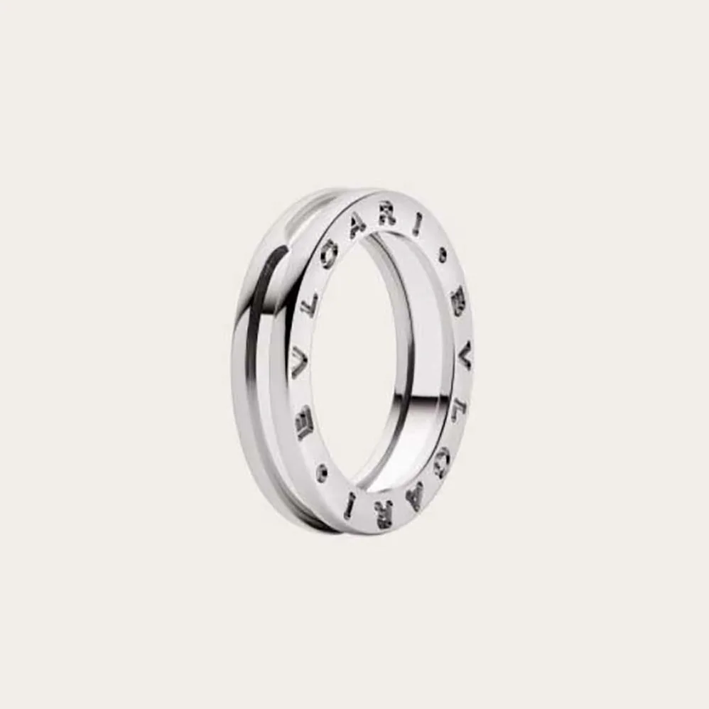 Bvlgari B.Zero1 One-Band Ring in 18 KT White Gold for Women