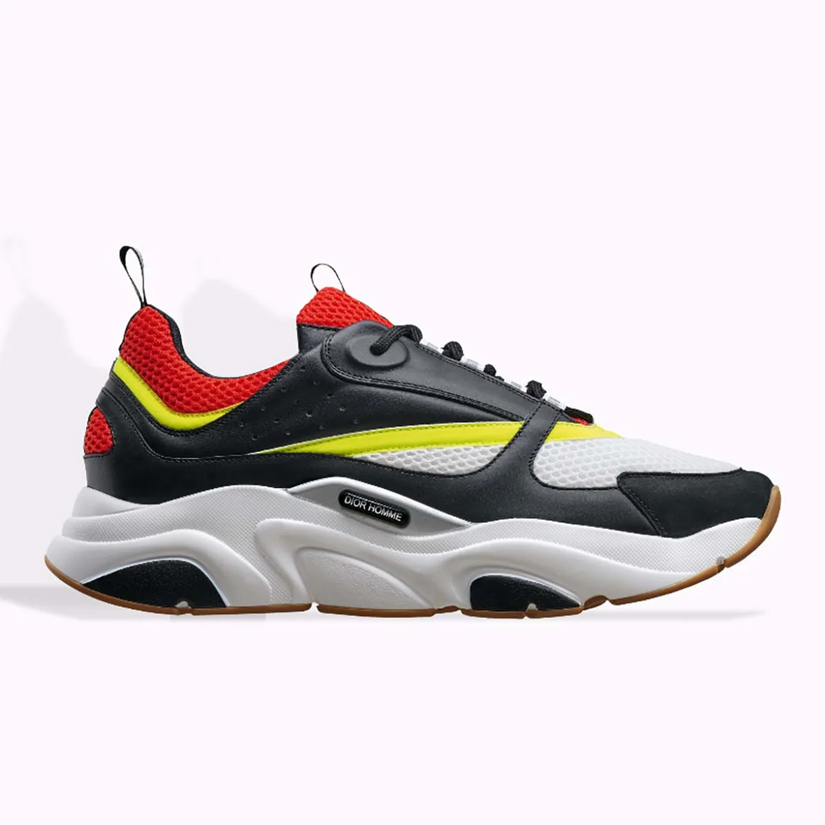 Dior Black Red Yellow Canvas and Calfskin Trainer for Men Dior Black Red Yellow Canvas and Calfskin Trainer for Men