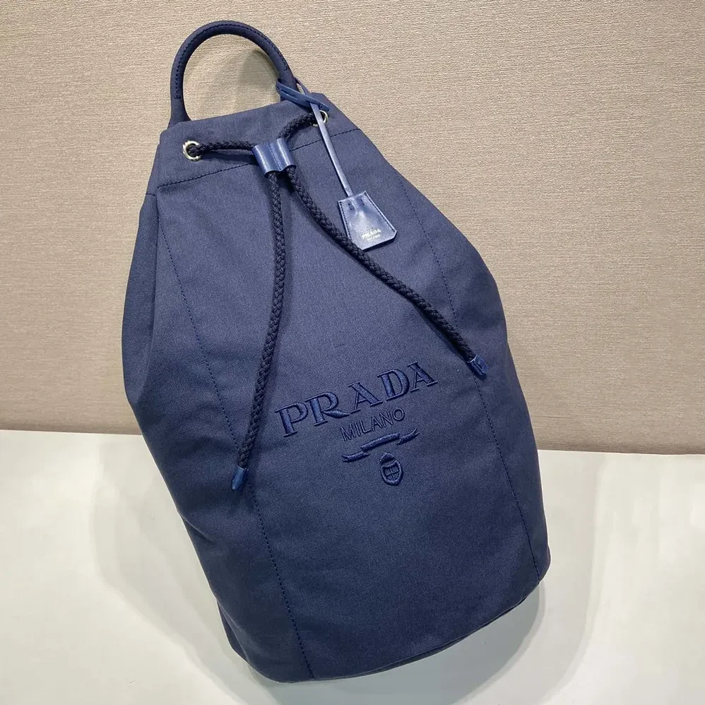 Prada Canvas Drawstring Duffle Bag for Unisex Prada Canvas Drawstring Duffle Bag for Unisex
