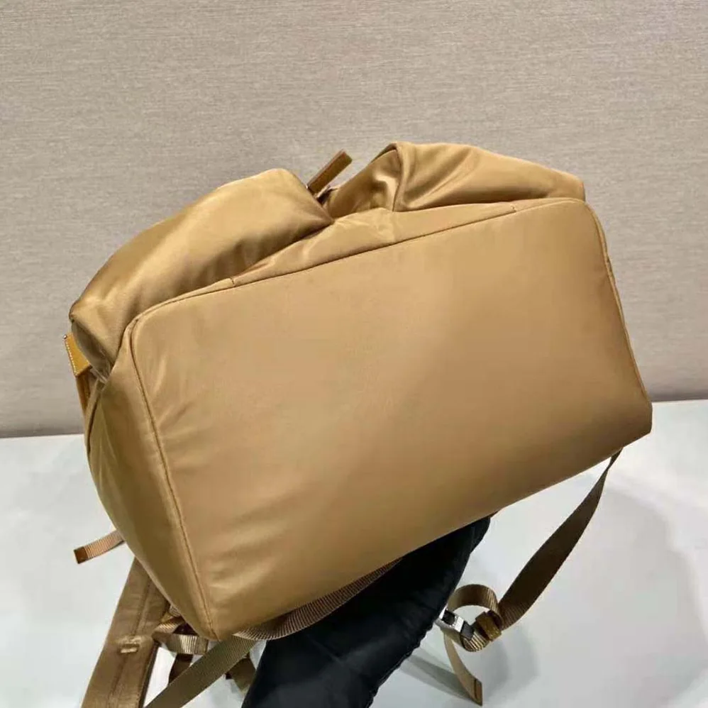 Prada Re-Nylon and Saffiano Leather Backpack for Women in Brown