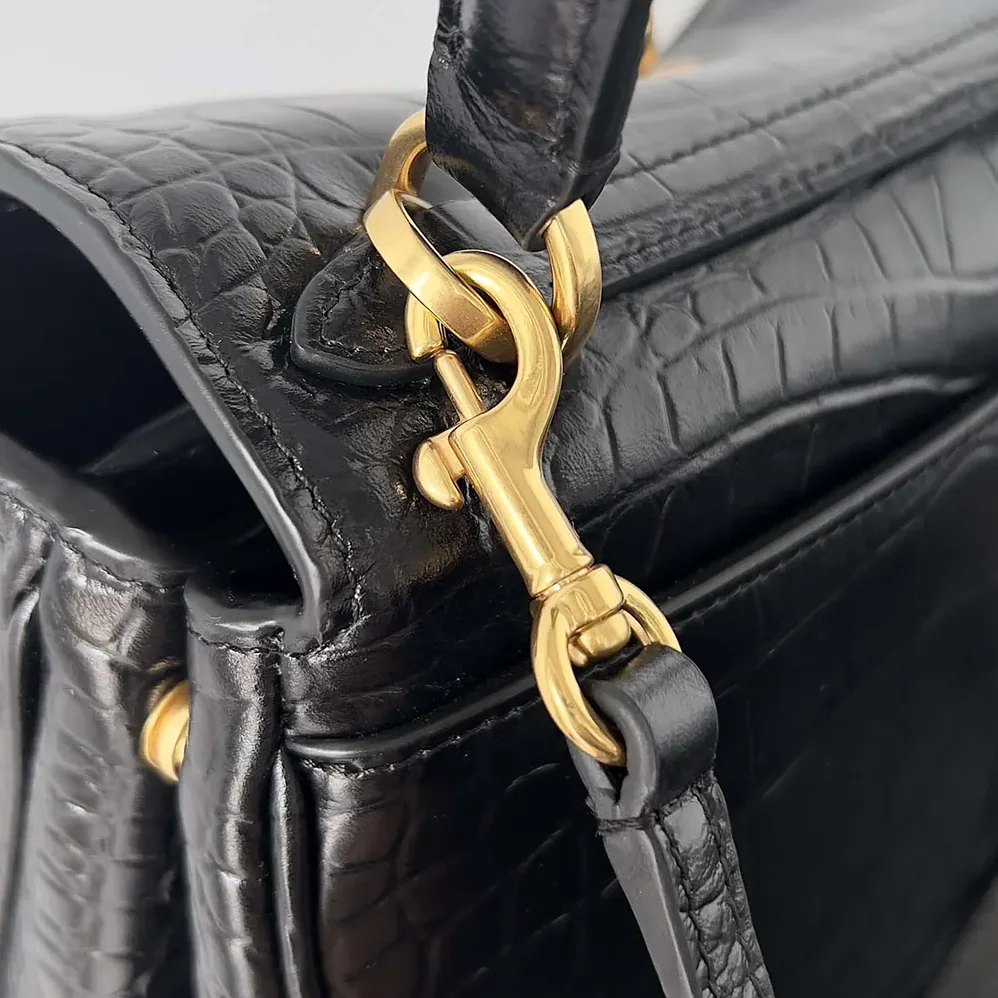 Balenciaga Rodeo Mini Handbag Supple Crocodile Embossed in Black for Women Balenciaga Rodeo Mini Handbag Supple Crocodile Embossed in Black for Women