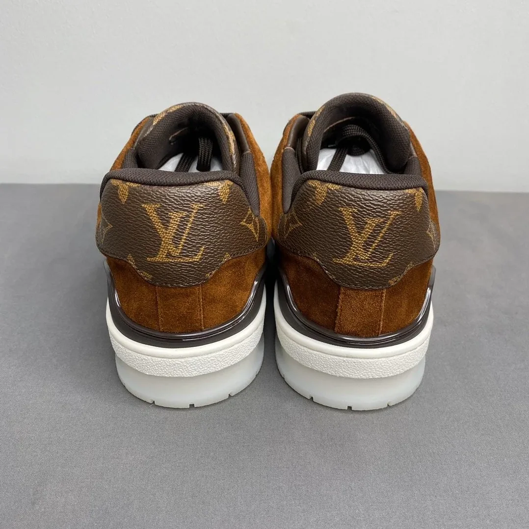 Louis Vuitton Trainer Sneaker Monogram Canvas Brown Virgil Abloh Louis Vuitton Trainer Sneaker Monogram Canvas Brown Virgil Abloh