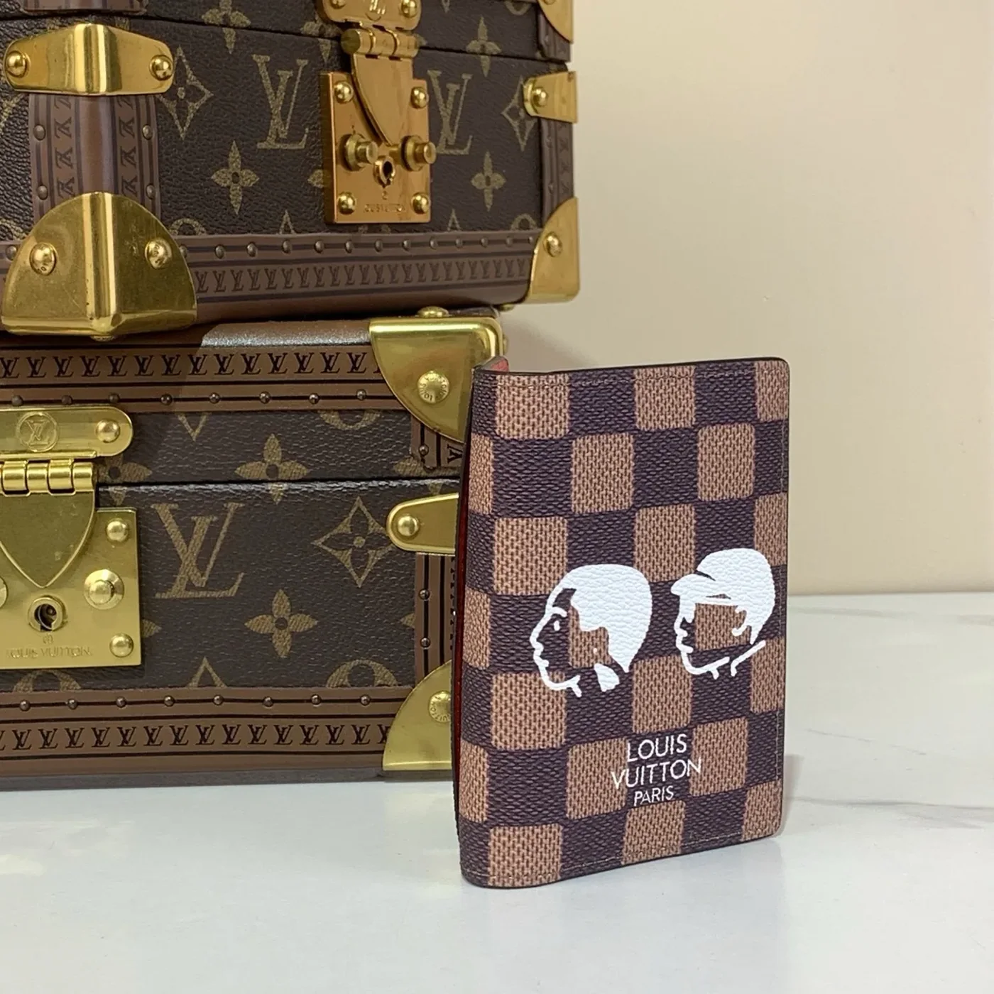 Louis Vuitton Pocket Organizer Damier Wallet Brown /