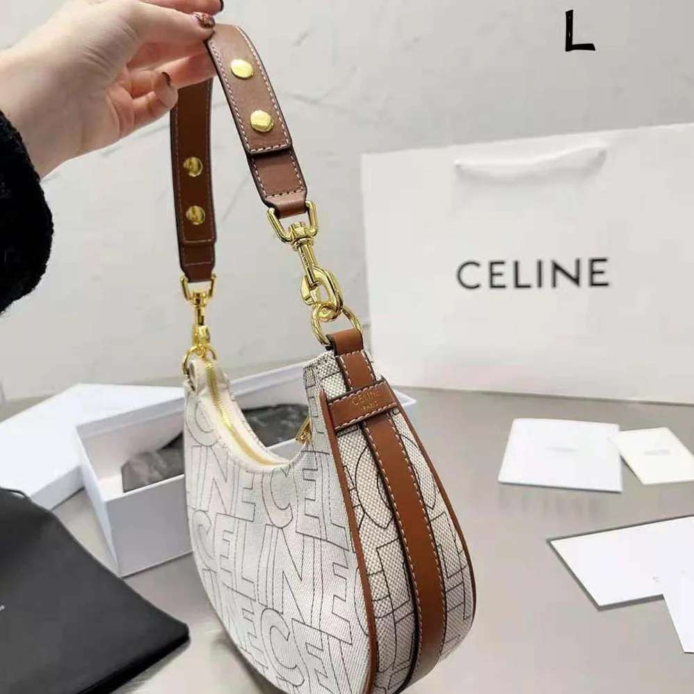 Celine Medium Ava Strap Bag in Textile with Celine All for Women in Over Print Celine Medium Ava Strap Bag in Textile with Celine All for Women in Over Print