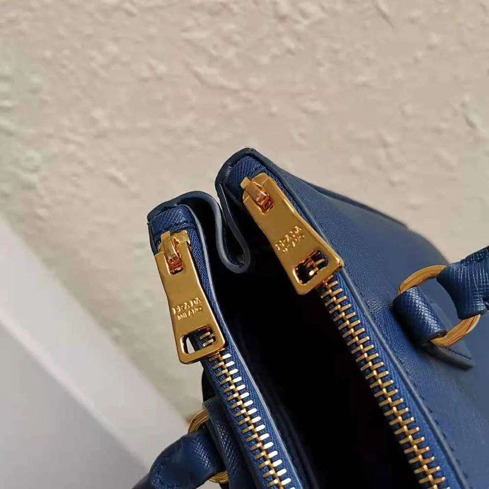 Prada Small Saffiano Leather Prada Galleria Bag for Women in Navy