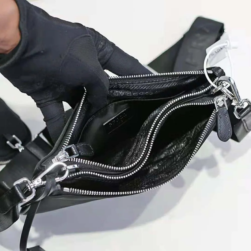 Prada Nylon Re-Edition 2000 Shoulder Bag for Women in Black