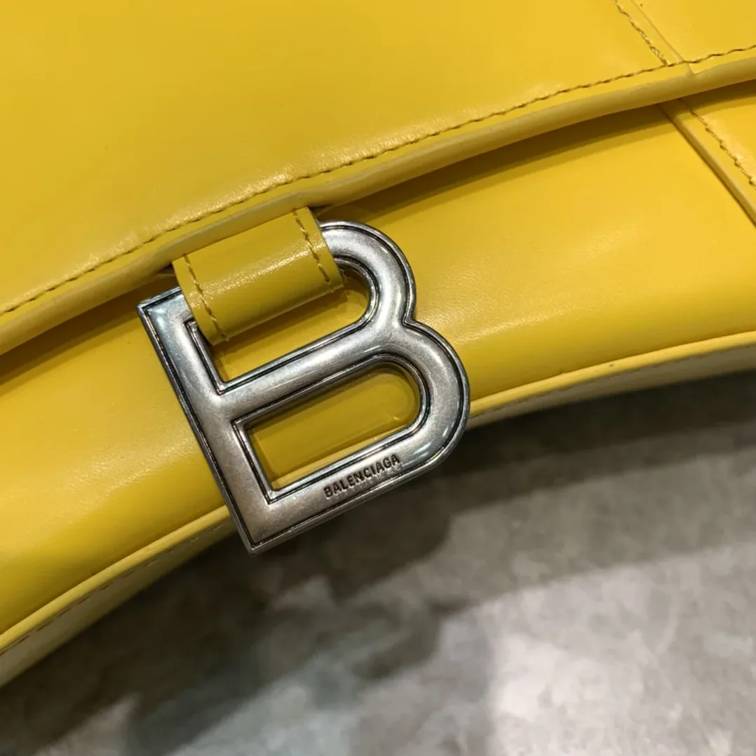 Balenciaga Hourglass Small Handbag In Yellow