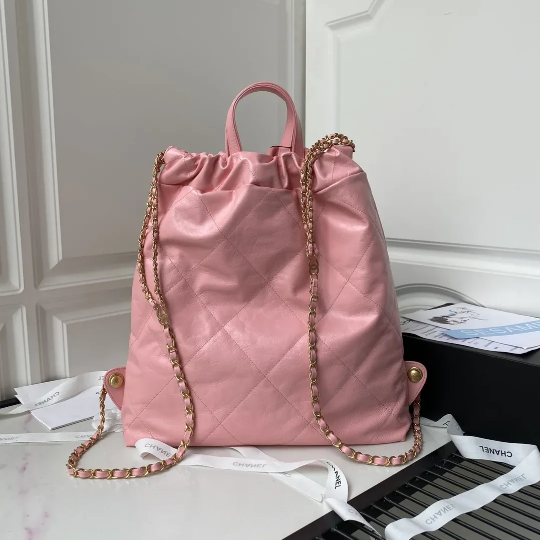 Chanel Large Backpack in Light Pink Gold Hardware Chanel Large Backpack in Light Pink Gold Hardware
