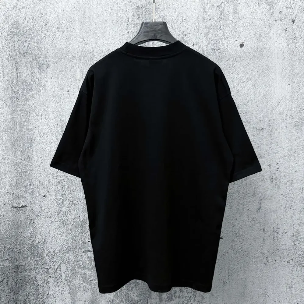 Balenciaga The Door Oversized T-Shirt in Black Dry Jersey for Men Balenciaga The Door Oversized T-Shirt in Black Dry Jersey for Men