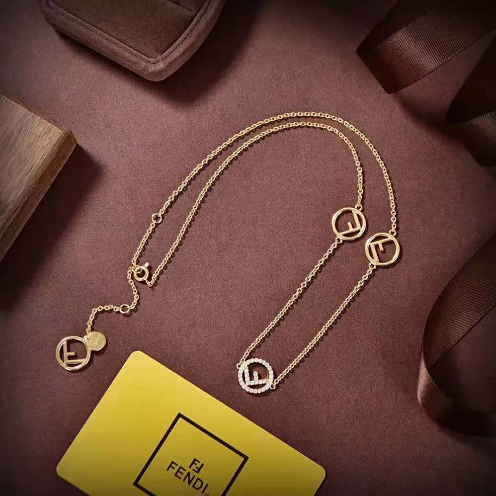 Fendi F Is Fendi Necklace Gold for Women in colored Fendi F Is Fendi Necklace Gold for Women in colored