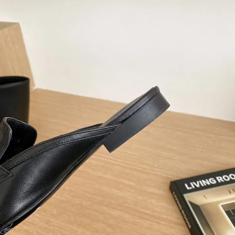 Hermes Groupie Mules Black