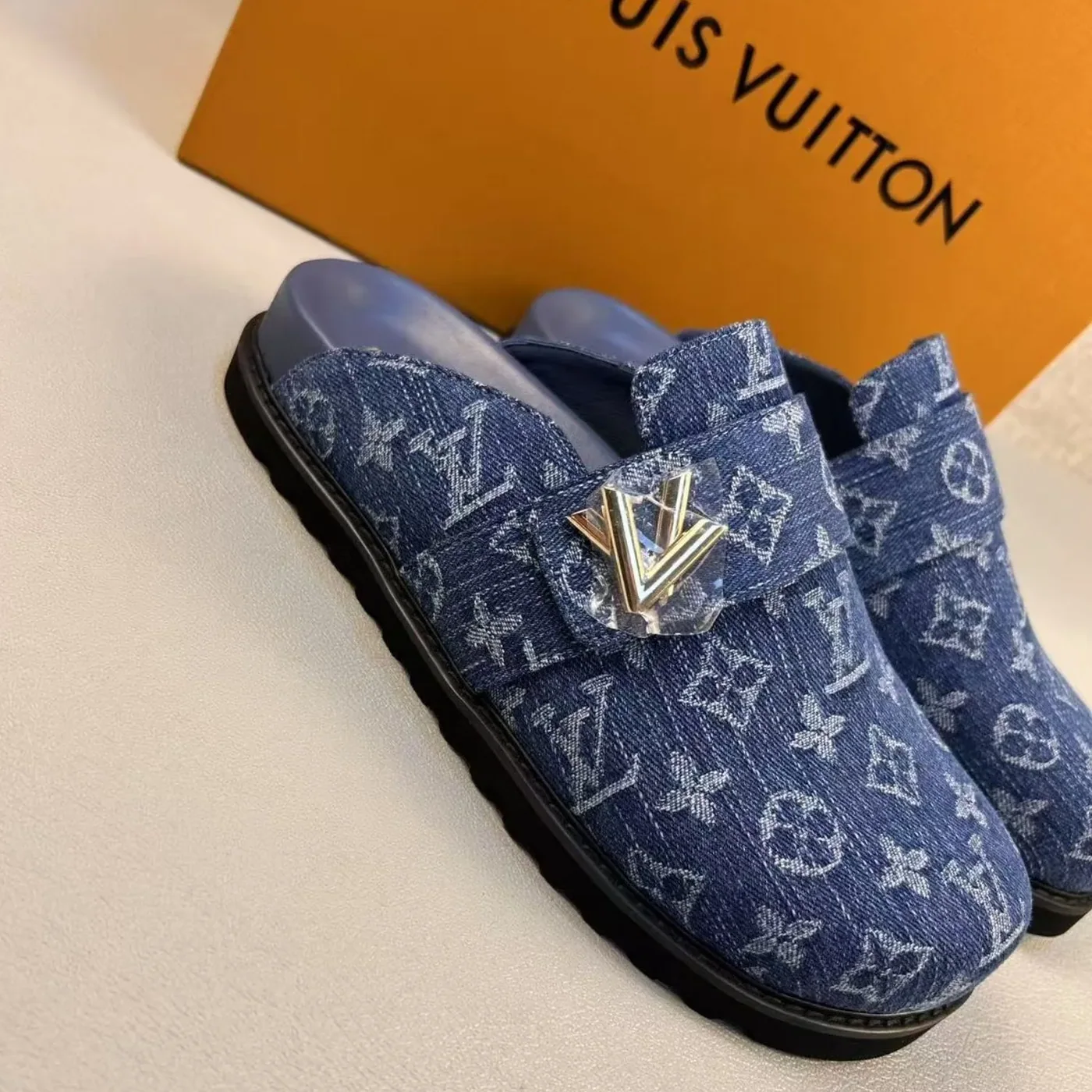 Louis Vuitton LV Cosy Comfort Mule Blue 1AGVOO