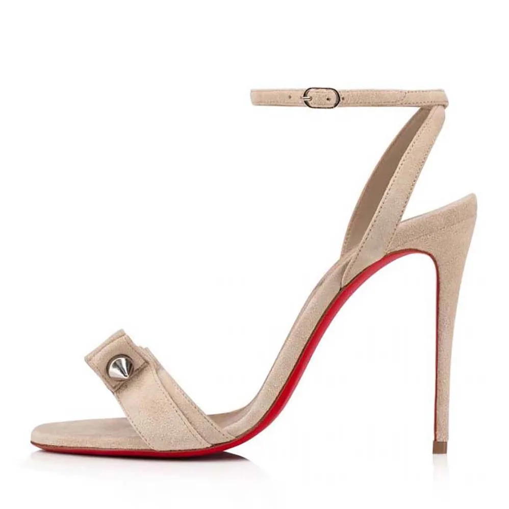 Christian Louboutin Umberta 100 mm in Suede Calfskin for Women in Sandy