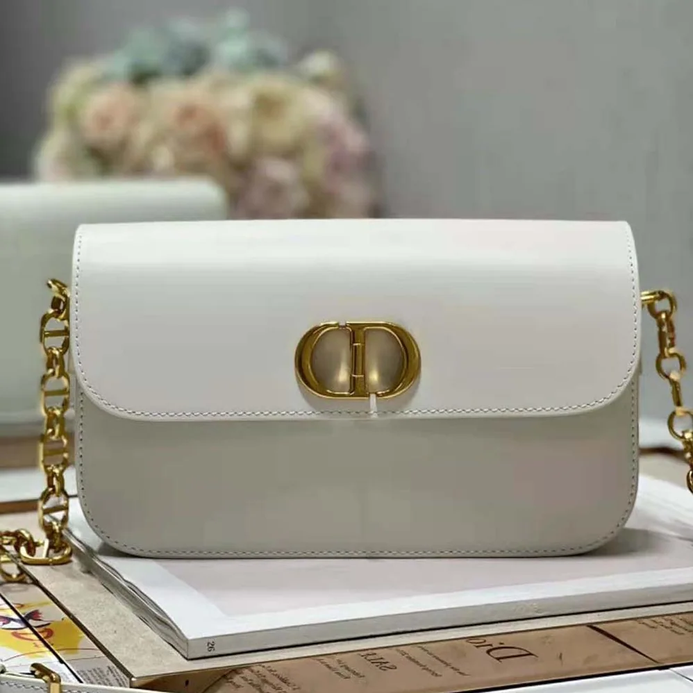 Dior 30 Montaigne Avenue Bag Dusty Ivory Box Calfskin for Women