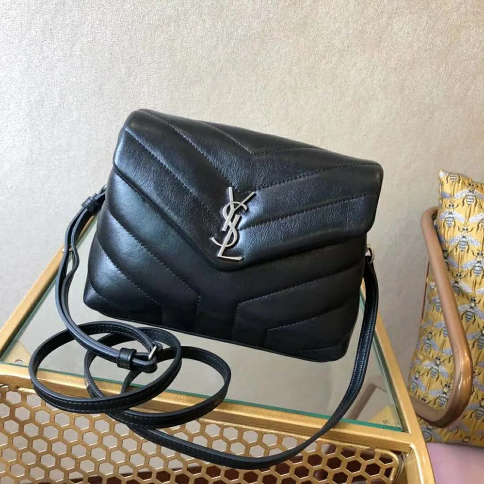 Saint Laurent YSL Small Loulou Bag Y Quilted Leather for Women in Black