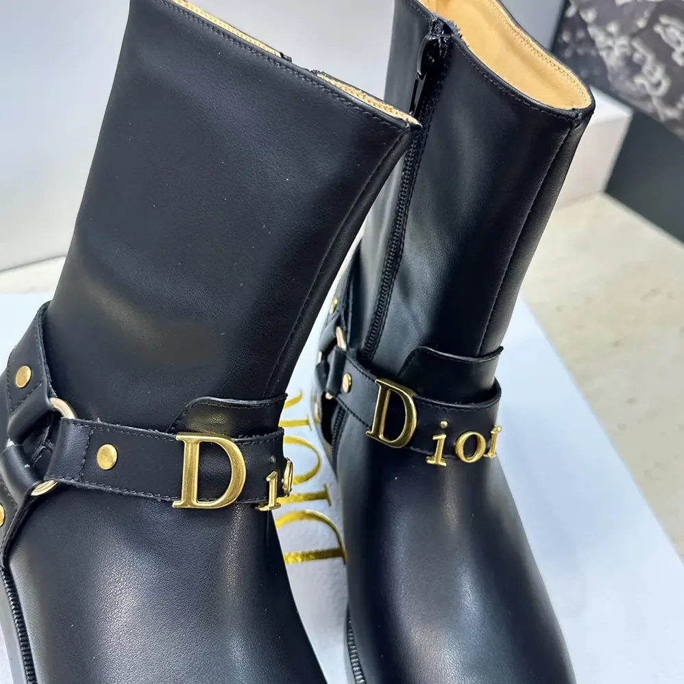 Dior Bolt Ankle Boot Black Calfskin for Women Dior Bolt Ankle Boot Black Calfskin for Women