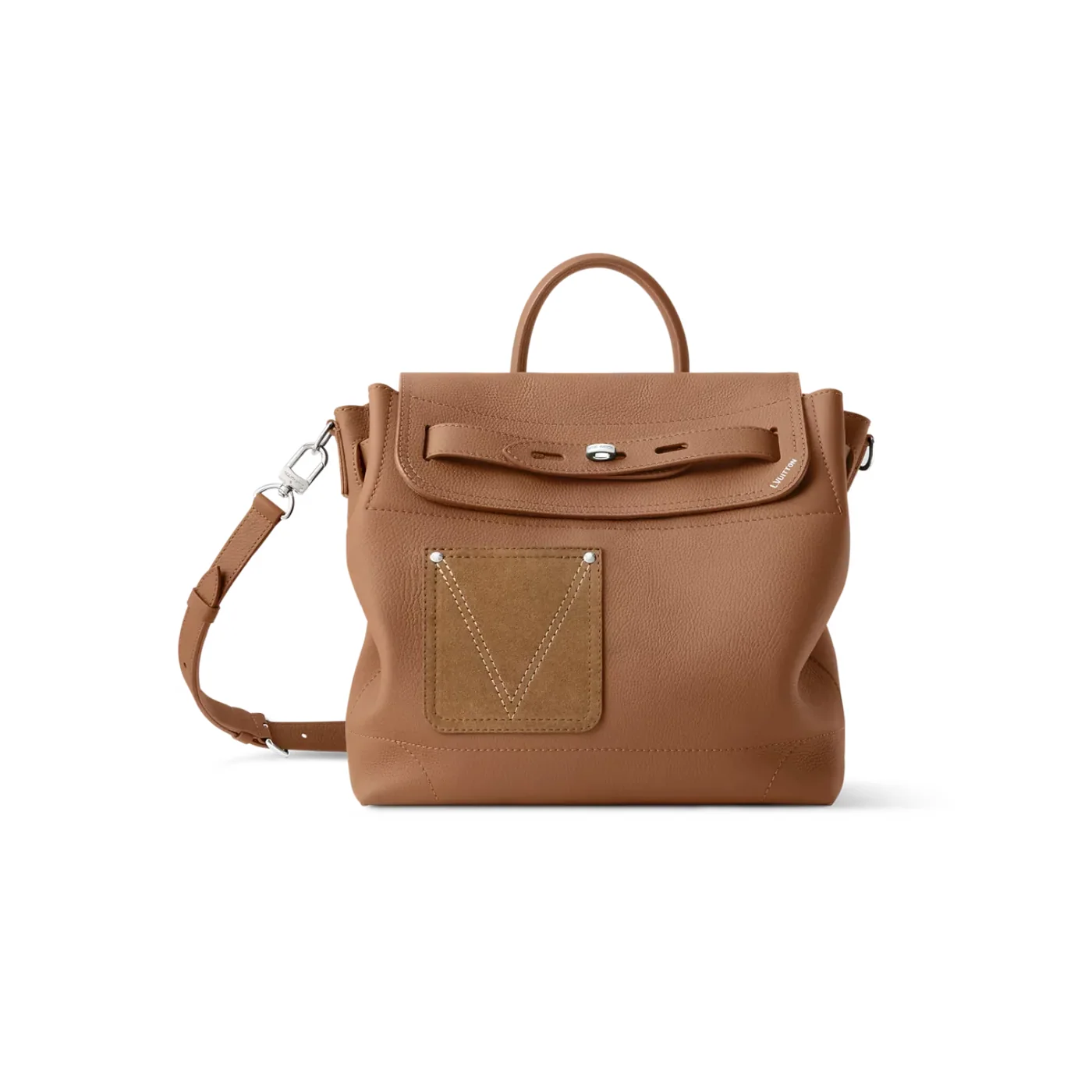 Louis Vuitton Steamer 30 Top Handle Bag in Tan Silver Hardware