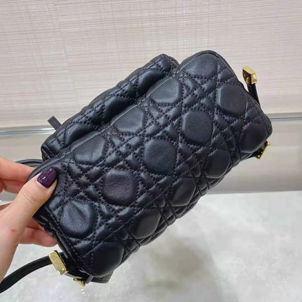 Dior Small Dior Backpack Black Cannage Lambskin for Women Dior Small Dior Backpack Black Cannage Lambskin for Women
