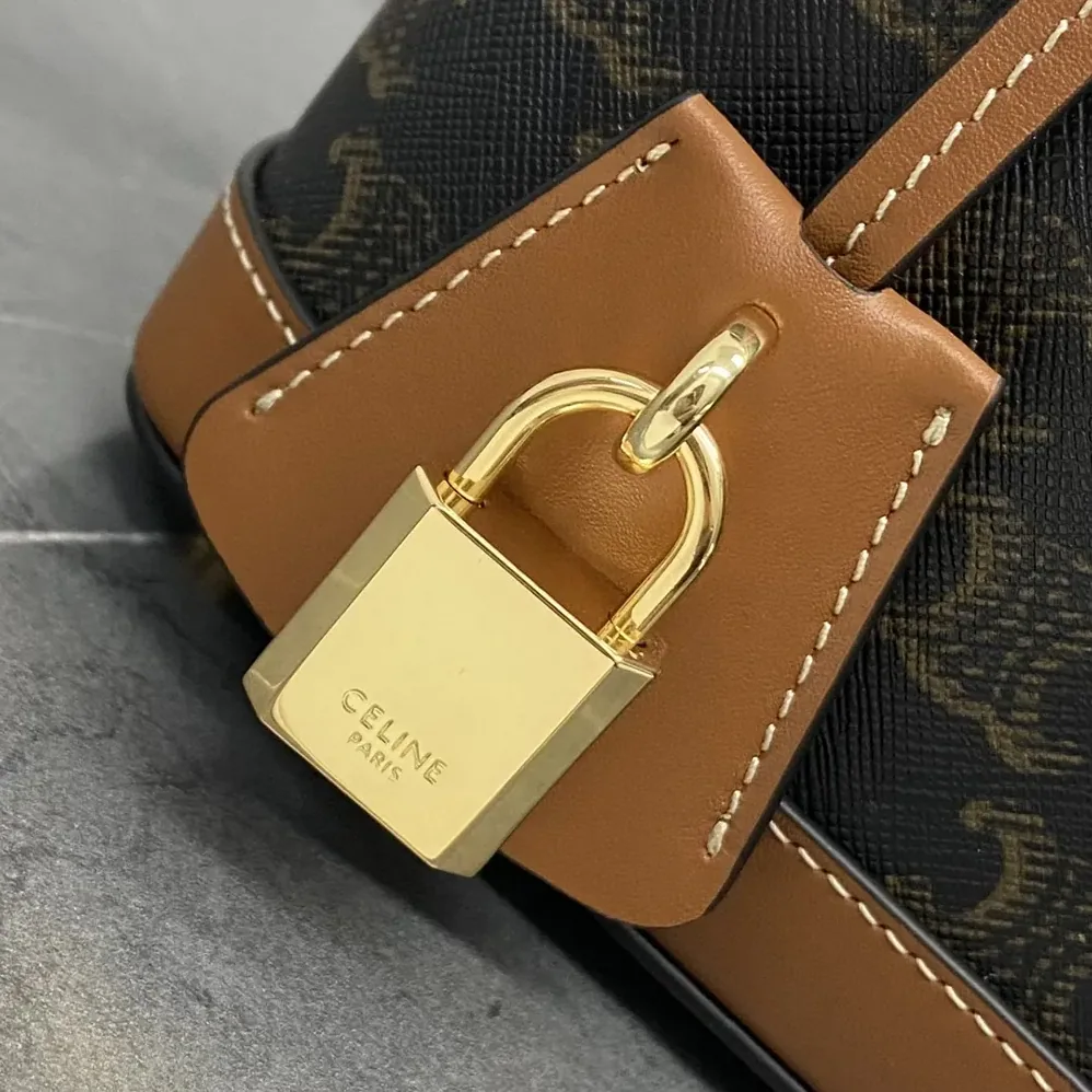 Celine Vanity in Triomphe Canvas and Calfskin-119462BZJ for Women