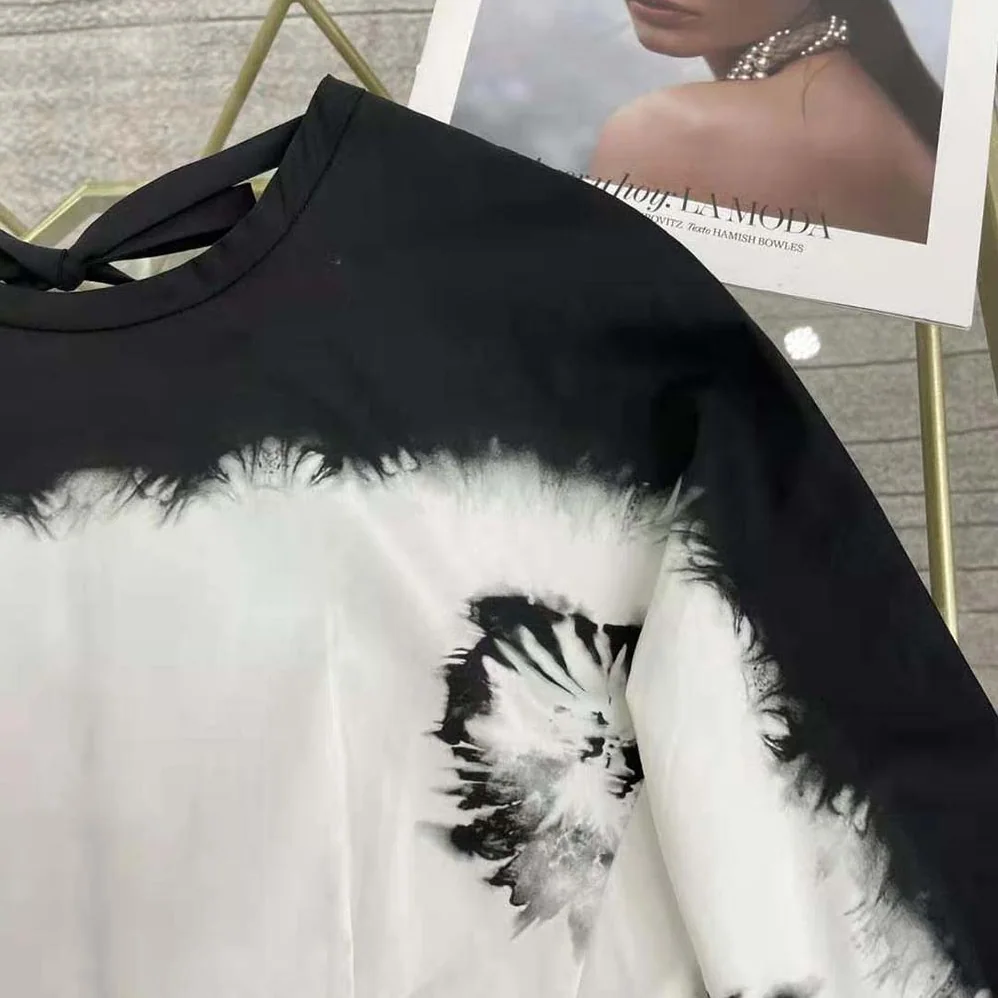 Prada Printed Poplin Crop Top for Women in White Prada Printed Poplin Crop Top for Women in White