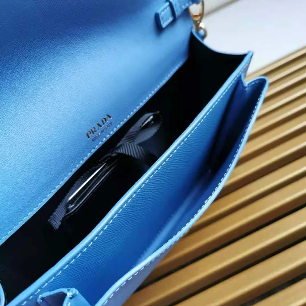 Prada Ladies Saffiano Leather Mini Bag in Blue Prada Ladies Saffiano Leather Mini Bag in Blue