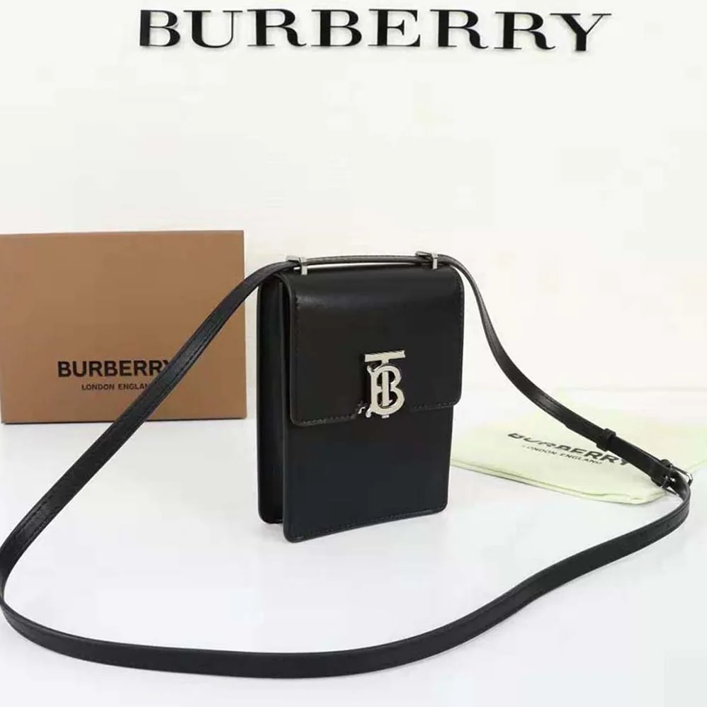 Burberry Leather Robin Bag for Women in Black