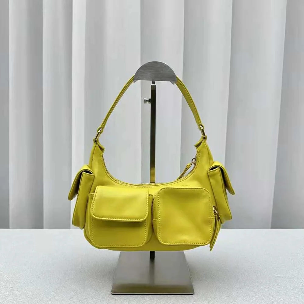 Miu Miu Nappa Leather Pocket Bag for Women in Yellow