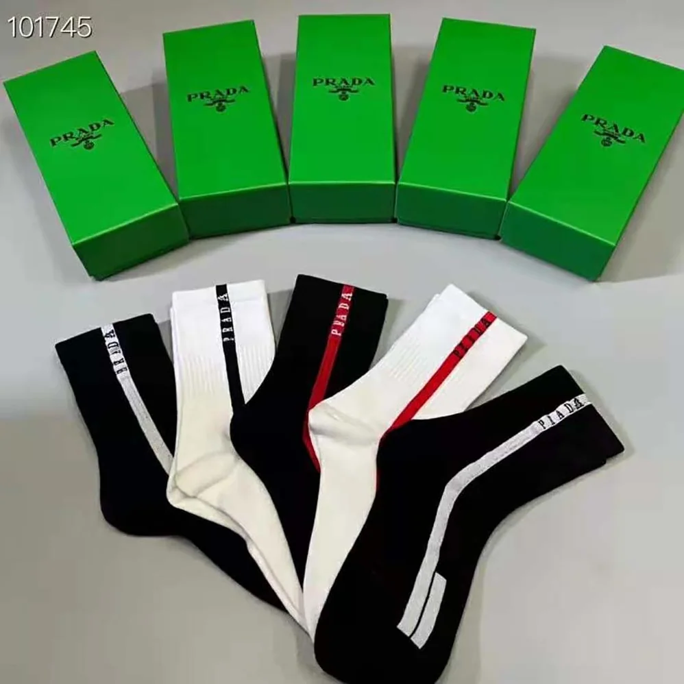 Prada Technical Yarn Ankle Socks for Unisex in Black Prada Technical Yarn Ankle Socks for Unisex in Black