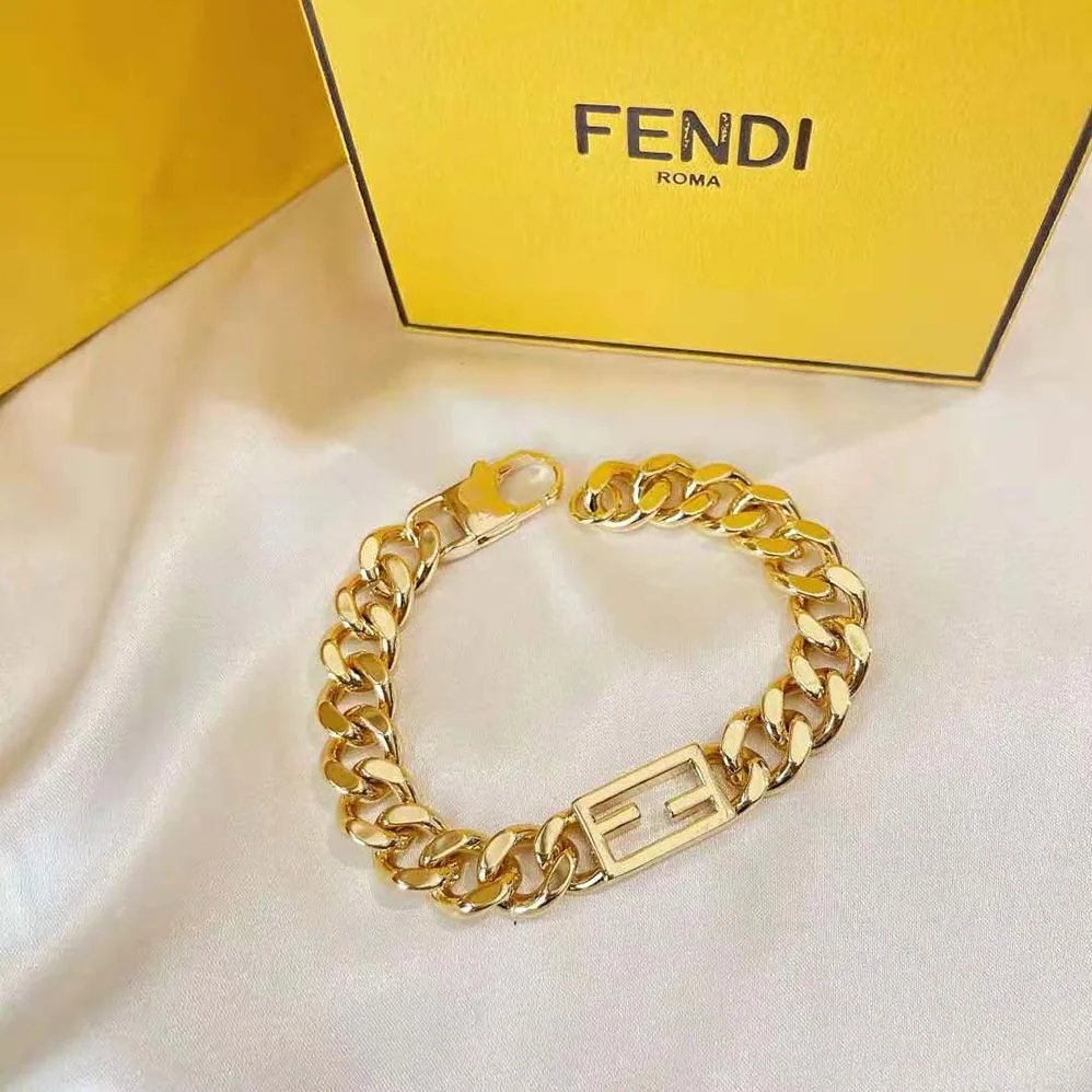 Fendi Baguette Gold for Women in colored Bracelet